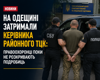 На Одещині затримали керівника районного ТЦК: правоохоронці поки не розкривають подробиць