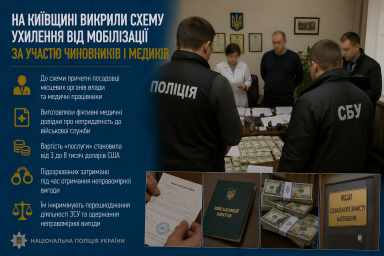 На Київщині викрили схему ухилення від мобілізації за участю чиновників і медиків