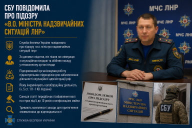 СБУ повідомила про підозру «в.о. міністра надзвичайних ситуацій лнр» СБУ повідомила про підозру «в.о. міністра надзвичайних ситуацій лнр»