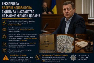Екснардепа Валерія Коновалюка судять за шахрайство на майже мільйон доларів Екснардепа Валерія Коновалюка судять за шахрайство на майже мільйон доларів