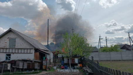 У Малині масштабна пожежа на вулиці Лисенка