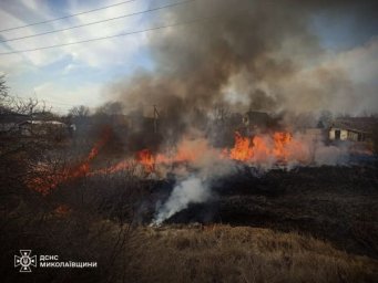 На Миколаївщині за добу сталося 17 пожеж