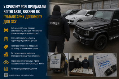 У Кривому Розі продавали елітні авто, ввезені як гуманітарну допомогу для ЗСУ