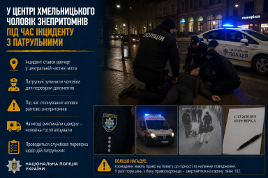 У центрі Хмельницького чоловік знепритомнів під час інциденту з патрульними