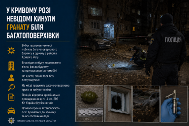 У Кривому Розі невідомі кинули гранату біля багатоповерхівки