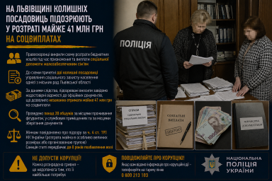 На Львівщині колишніх посадовиць підозрюють у розтраті майже 41 млн грн на соцвиплатах На Львівщині колишніх посадовиць підозрюють у розтраті майже 41 млн грн на соцвиплатах