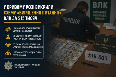У Кривому Розі викрили схему &laquo;вирішення питання&raquo; ВЛК за $15 тисяч