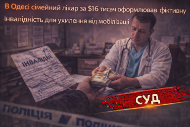 В Одесі сімейний лікар за $16 тисяч оформлював фіктивну інвалідність для ухилення від мобілізації