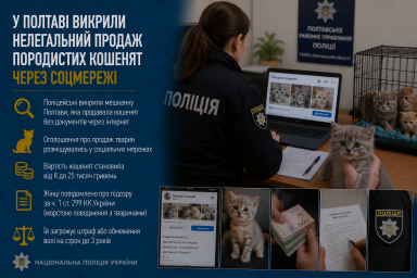 У Полтаві викрили нелегальний продаж породистих кошенят через соцмережі