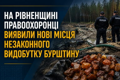 На Рівненщині правоохоронці виявили нові місця незаконного видобутку бурштину